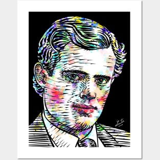 JACK LONDON watercolor and ink portrait Posters and Art